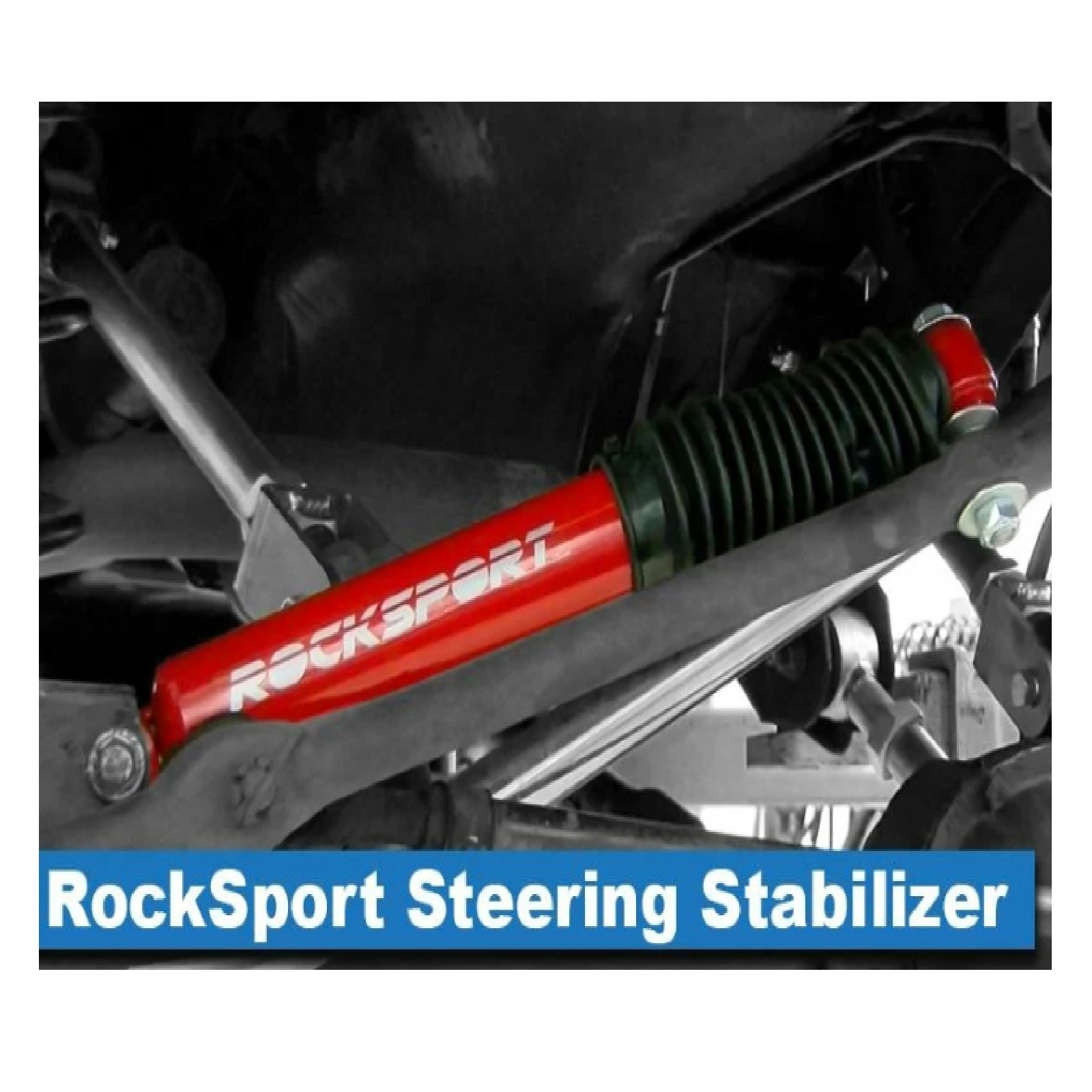 Red Metalcloak RockSport Steering Stabilizer Kit for Jeep Wrangler TJ